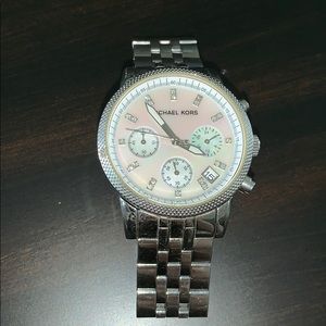 MK silver watch